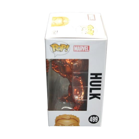 Funko POP Marvel Avengers Endgame Orange Chrome Hulk #499 Walmart Exclusive - Picture 9 of 11